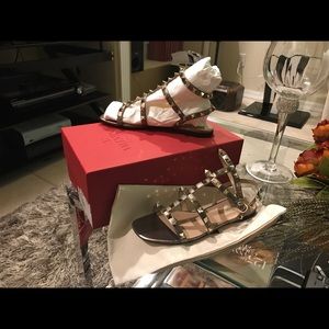 Valentino Gold Rockstuds Sandal size 6